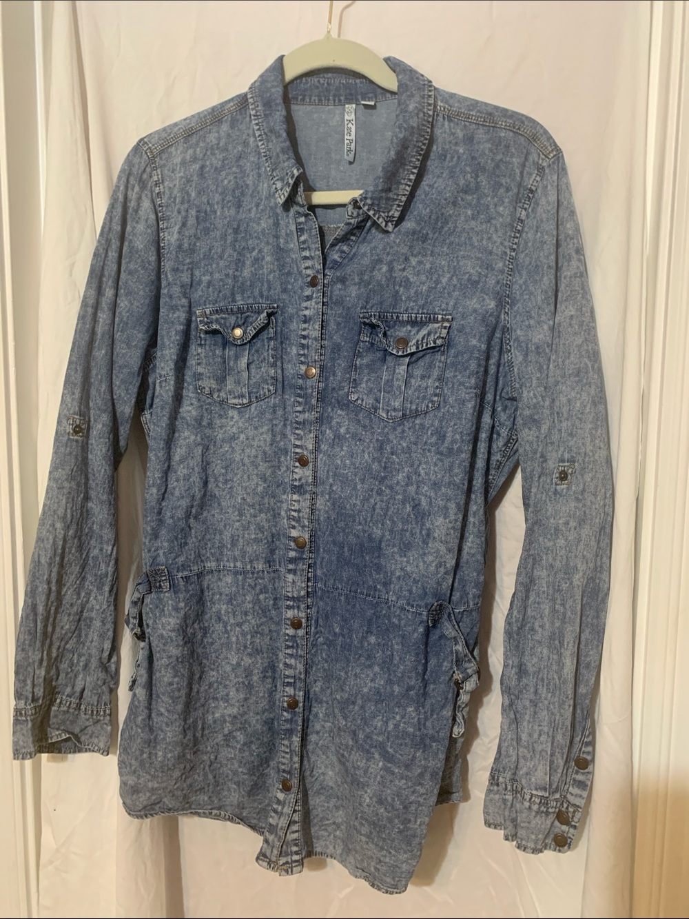 💯% Cotton Snap buttons Shirt Jacket with Waist Enhancers